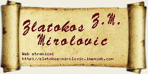 Zlatokos Mirolović vizit kartica
